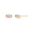 Farrah Pink Sapphire Baguette Stud Earrings