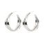 Silver Medium Sahara Ridge Hoop Earrings