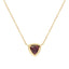 Amina Garnet Trillion Solitaire Necklace