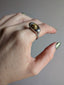 Mixed Metal Spiral Signet Ring