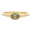 Oval Green Diamond Monaco Ring