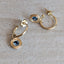 Sapphire Spiral Huggie Hoops