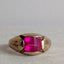 Scalloped Ruby Signet