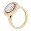 Rosecut Diamond Halo Ring