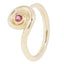 Pink Spinel Spiral Ring