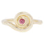 Pink Spinel Spiral Ring