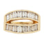 Double baguette diamond split ring