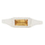 Silver Citrine Baguette Signet Ring