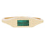 Emerald Baguette Signet Ring