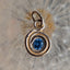 Mini Sapphire Spiral Charm