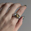 Mixed Metal Spiral Signet Ring
