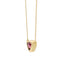 Amina Garnet Trillion Solitaire Necklace