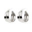 Silver Small Sahara Ridge Cuff Hoop Earrings