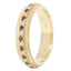 Wide Three Step Black and White Diamond Eternity Band