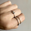 Thin Sugar Brick Ring: Silver