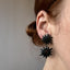 Black Double Starburst Earrings