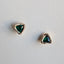 Emerald Trillion Studs