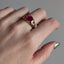 Scalloped Ruby Signet