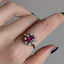 Ruby Flower Ring