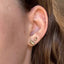 Gold Mircro Beetle Stud Earrings