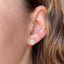 Silver Efflorescent Stud Earrings