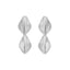 Ridge Fan Double Drop Earrings