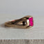 Scalloped Ruby Signet