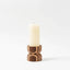 Anni Medium Striped Cork Candle Holder