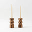 Anni Tall Striped Cork Candle Holder