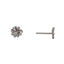 Silver Efflorescent Stud Earrings