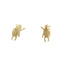 Gold Mircro Beetle Stud Earrings