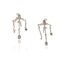 Silver Coral Chandelier Earrings