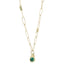 Round Emerald Unorthodox Necklace