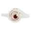 Silver spiral ring with garnet