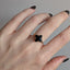Onyx Quatrefoil Ring