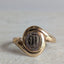 D Initial Signet Ring