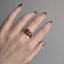 Scalloped Ruby Signet