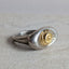 Mixed Metal Spiral Signet Ring