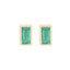 Emerald Baguette Studs