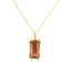 Rectangular Sunstone Basket Pendant