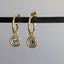 Sapphire Spiral Huggie Hoops
