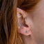 Green Sapphire Wrap Studs
