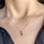 Silver Garnet Loop Charm