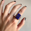 Lapis And Enamel Signet Ring