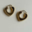 Gold Heart Hoops