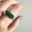 Gold and Malachite Inlay Signet Ring