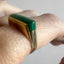 Gold and Malachite Inlay Signet Ring