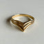 Gold Tiered Chevron Ring