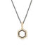 Black Diamond Hexagon Pane Necklace