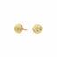 Gold Sand Circle Stud Earrings